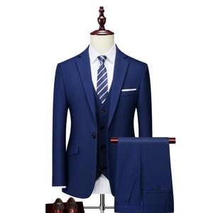 Traje de Negocios de Lujo para Hombre de 3 Piezas, Chaqueta Blazer Transpirable de Alta Calidad, Cierre de Cremallera, Estilo Elegante y Ajustado, Venta al Por Mayor - Product Image 4