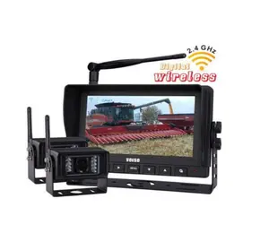 Tractor Parts with Waterproof Rearview System compatible with Farm Tractor, Combine,Cultivator,Plough,Trailer,Truck,Barn