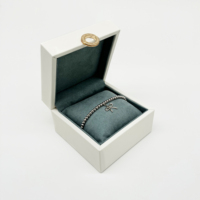 Benutzer definierte Schmuck Aufbewahrung sbox PU Leder Material Personal isierte Schmuck Organisation Weiß Apfel grün Schmuck Verpackung Luxus Ring