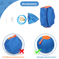 Jouet interactif gonflable pour animaux de compagnie, résistant à l'usure, en tissu, pour activités de jardin, balle de tirage, gadget de divertissement extérieur