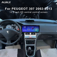 Produit Aijia pour PEUGEOT 307 2002-2013 LHD RHD Champagne Lecteur DVD multimédia Android 12,3 pouces pour voiture, accessoires avec cadre en plastique