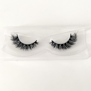 <span class=keywords><strong>Faux</strong></span> <span class=keywords><strong>cils</strong></span> courts en vison de 15mm 100% cheveux synthétiques noirs naturels faits à la main avec propre marque et emballage personnalisé pour le maquillage - Product Image 2