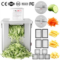 Elektrische friet snijmachine/snijder, restaurant aardappel ui wortel groentesnijder machine