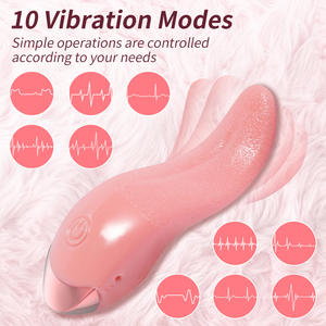 Función de calefacción Mujer Loco Lengua Juguete sexual Vibrador Venta caliente Clítoris Lamiendo Lengua Vibrador Comercio - Product Image 3