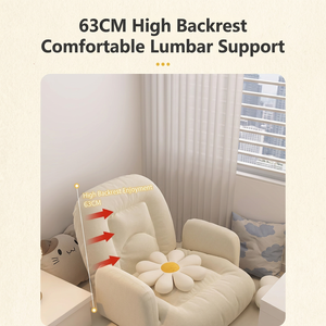 Sofá Puff Ovalado de Tela Europea Moderna, Sillón Reclinable de Una Plaza, Funda Extraíble, Cojín Suave para Sala de Estar, Dormitorio, Hotel - Product Image 3