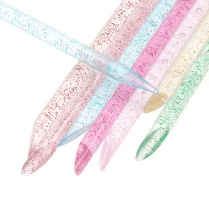 100Pcs riutilizzabile Crystal Manicure Stick Double face Nail Art cuticola Pusher Remover Tool Pedicure Nails Care