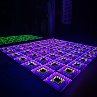 Dalles de sol LED interactives à induction 3D Sailwin pour événements de mariage et de danse