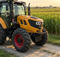 Tracteur agricole multifonctionnel diesel haute puissance, 120 ch, 4 roues motrices, 4x4, grande capacité, robuste