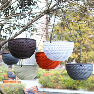 <span class=keywords><strong>Maceta</strong></span> con patrón tejido de plástico, cesta colgante para interiores, macetas colgantes - Product Image 2