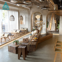 Meubles de comptoir de réception pour café moderne, style bois naturel, meubles pour café, pour magasin commercial de détail