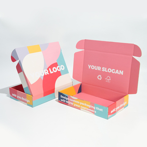 Commercio all'ingrosso Custom formato Logo scatole di <span class=keywords><strong>spedizione</strong></span> carta riciclabile con opzione di qualità di stampa Design gratuito per imballaggi eco-compatibili - Product Image 2