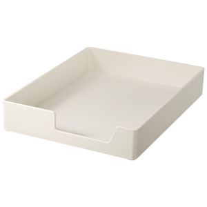 Document Trays Plastic Off White Beige Pink 3 Layers File Rack Office Desktop Storage Student Supplies - Product Image 1