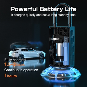 Gonfleur de pneus portable 150 PSI, compresseur d'air sans fil, <span class=keywords><strong>mini</strong></span> <span class=keywords><strong>pompe</strong></span> numérique pour voiture, moto, <span class=keywords><strong>vélo</strong></span>, arrêt automatique, lumière LED - Product Image 5