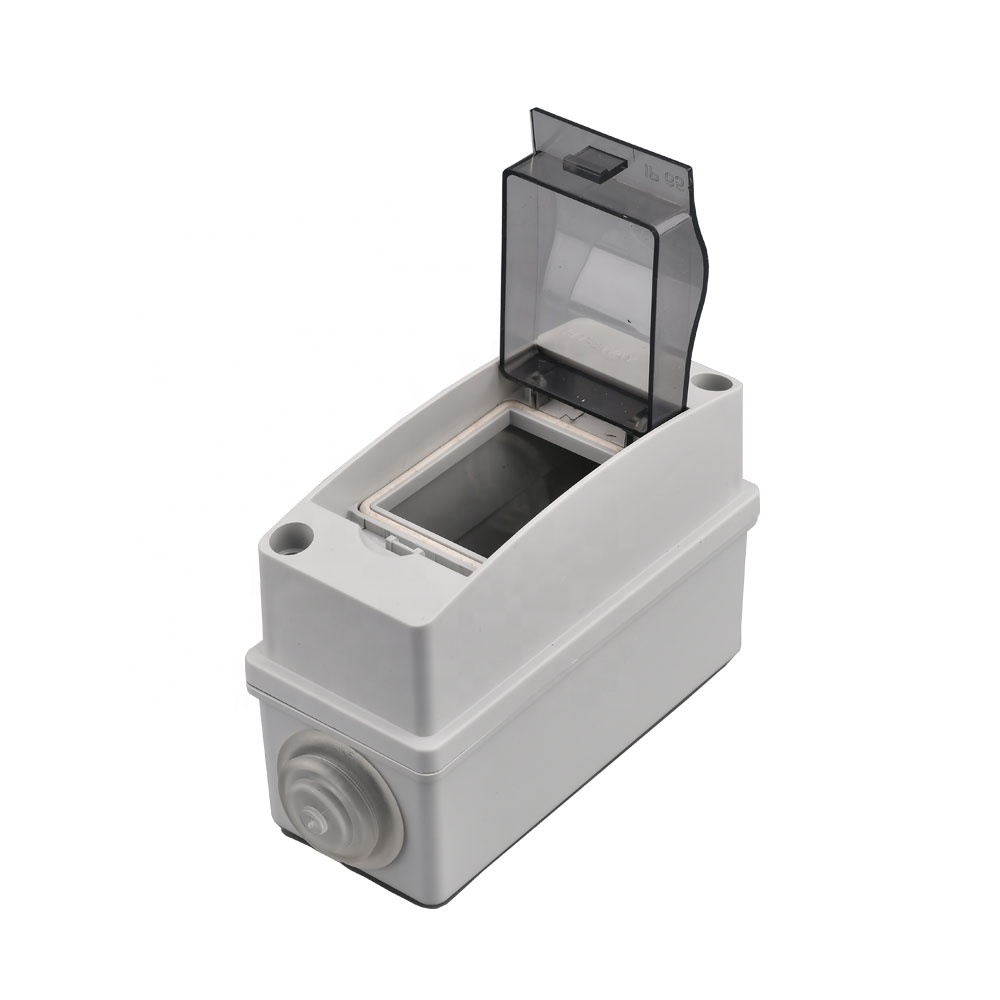 Surface mount power waterproof electrical circuit breaker MCB shell 2-way distribution box AC DC