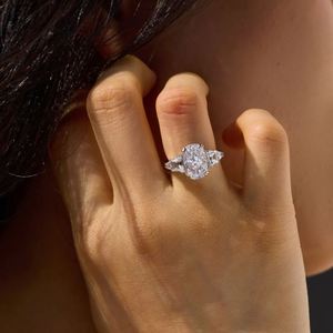 Dylam Exclusive Design Luxury 925 Sterling Silver 8A Crushed <b>Ice</b> Out Cut Zirconia Cocktail <b>Rings</b> for Women Wedding Engagement - Product Image 3