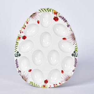 จานใส่ไข่มีช่องใส่ไข่12ช่องถาดใส่จานเสิร์ฟไข่ออกแบบเป็นรูปไข่ทันสมัยสำหรับเชฟอีสเตอร์เชฟ - Product Image 3