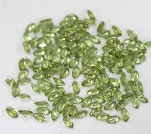 2*4毫米0.095 Ct绿色橄榄石侯爵夫人珠宝切割宝石 - Product Image 1