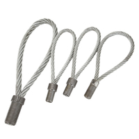 Sangle de levage en câble métallique pour béton préfabriqué, boucles filetées pour la construction