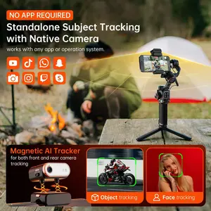 Para Hohem <span class=keywords><strong>ISteady</strong></span> M7 2025 nuevo teléfono móvil de 3 ejes AI Luz de relleno magnético telescópico Selfie Stick para estabilizador de cardán de vídeo - Product Image 2