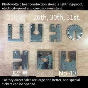 Staffa Fotovoltaica Personalizzata in Acciaio Inox 304, Pezzo di Connessione Solare Conduttivo per Pavimento, Doppia Forcella Isolante - Product Image 3