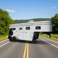 3 bouées de type fer à cheval pour le transport de bétail et le chargement de remorques, remorque à col de cygne pour chevaux avec logement, Australie
