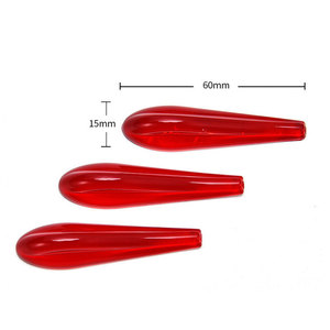 Red <b>Plastic</b> Teardrop <b>Beads</b> 60mm X 15mm For Lighting Trim Covers Decorative Accessory - Product Image 1