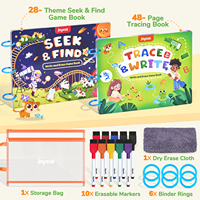 Livre de pratique d'écriture Montessori Joycat - Jouets éducatifs en carton pour dessiner, pour les enfants de 3 à 6 ans