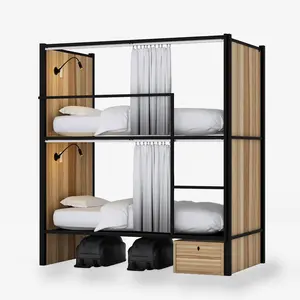 JZD-litera de acero para adultos, cama doble con almacenamiento de ropa, barata