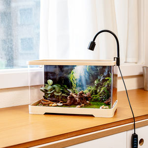 خزان تربية الحيوانات الأليفة المستطيل الحديث الفاخر لسطح المكتب ، صينية بلاستيكية صديقة للبيئة مع ميزة دافئة لتربية السحلية - Product Image 6