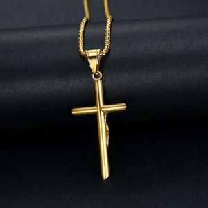 Stainless Steel <b>Cross</b> Pendant Necklace Unisex Gift Jewelry Geometric Design YS016 - Product Image 1