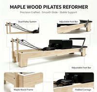 Reformer de Pilates en bois d'érable MJD, machine de Pilates de haute qualité, adaptée aux séances de Pilates et de yoga.