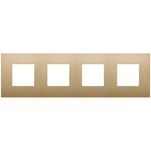 <b>Plate</b> 8M 2+2+2+2 Matt Gold Wall <b>Switch</b> Cover 30.3 Cm Length - Product Image 1