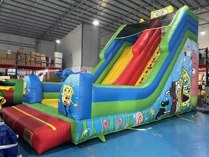 Tobogán Inflable Comercial con Temática de <span class=keywords><strong>Bob</strong></span> <span class=keywords><strong>Esponja</strong></span>, Tobogán Inflable para Fiestas Infantiles - Product Image 1