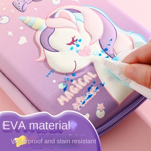 Grande <span class=keywords><strong>capacité</strong></span>, trousse à crayons en EVA 3D stéréo licorne, nouvelle trousse à crayons pour filles, école primaire, papeterie, cadeau transfrontalier pour les élèves - Product Image 2