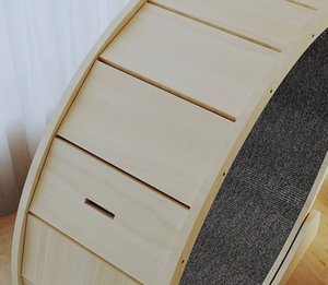 Solid Wood Interactive <b>Cat</b> Treadmill <b>Wheel</b> (FSC Wood) - Product Image 1