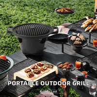 Barbecue portable en acier inoxydable pour le camping en plein air, support de barbecue, outil de cuisson sur table
