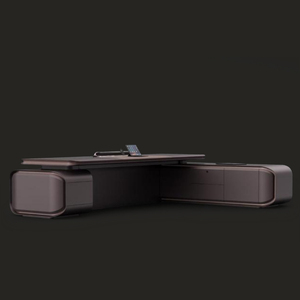 Luxe Executive Bureau L-Vormige Ceo <span class=keywords><strong>Computer</strong></span> Bureau Houten Kantoormeubilair Modern Design Manager Kantoortafel En Stoel Set - Product Image 3