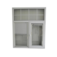 Volets de fenêtre à battant UPVC à fort impact moustiquaire pour maisons fenêtres et portes extérieures en verre d'impact d'ouragan