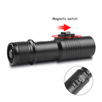 QXMOVING lampe de poche LED Rechargeable en aluminium torche de plongée sous-marine étanche avec interrupteur magnétique charge USB