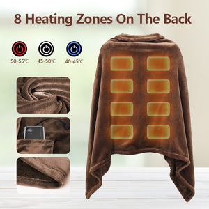 Usb Powered mùa đông ấm khăn choàng 150*80cm flannel nước nóng ném Chăn điện có thể giặt bông len với ngân hàng điện nóng bán - Product Image 4