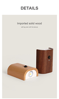 Lampe murale moderne en bois avec double capteur de mouvement PIR, lumière LED rechargeable, lumière blanche chaude double face, pour escalier, chambre à coucher