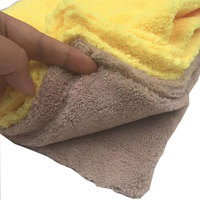 Serviette en Microfibre de nettoyage de voiture, produit d'allemagne, taille personnalisée, emballage jaune, 800gsm, 100%, chine