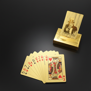Carte da Gioco Uncle Sam con Foglia d'Oro, Carte da Gioco Impermeabili - Product Image 1