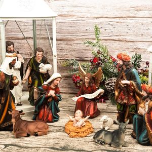 Juego de Natividad de Navidad, 11 Uds., figuras de Natividad, juego de 8 pulgadas, estado de resina para exhibición de decoración navideña - Product Image 6