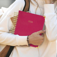 Prolead Kağıt Kaplı Spiral Ciltli A5 Çevre Dostu Organizer/Planlayıcı Defter Altın Varak Logolu Özel Tasarım Dijital Baskı