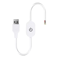 Câble interrupteur tactile USB DC5V 2A 1,5M avec contrôleur de gradation USB 2.0A vers sortie 2 fils pour bande LED monocanal