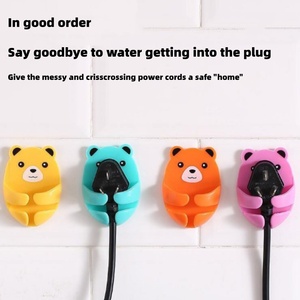 <span class=keywords><strong>Crochet</strong></span> de fixation sans perçage, support de rangement de cuisine, support de prise électrique, support de prise en forme de petit ours, <span class=keywords><strong>crochet</strong></span> de dessin animé - Product Image 2