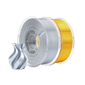 Filamento para Impresora 3D ELEGOO Silk PLA de 1.75 mm, 1 kg, Dorado/Plateado, Compatible con la Mayoría de las Impresoras 3D FDM - Product Image 1
