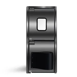 JST Коммерческая кухонная дверь с использованием экрана, алюминиевая стеклянная дверь из нержавеющей стали, дверь для движения
