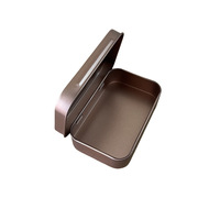 Boîte à badges en fer blanc monobloc à couvercle rabattable pour trésors de pêcheur, bracelets, bagues, colliers - Petite boîte portable personnalisable en gros